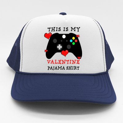 Video Games This Is My Valentine Pajama Trucker Hat