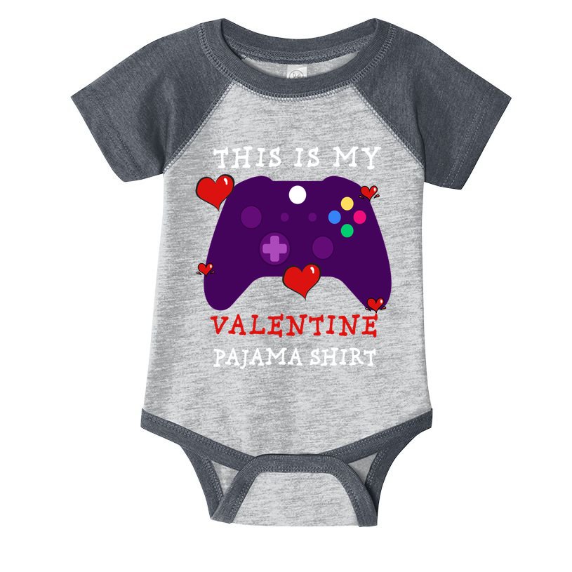 Video Games This Is My Valentine Pajama Infant Baby Jersey Bodysuit