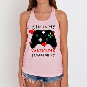 Video Games This Is My Valentine Pajama Women's Knotted Racerback Tank