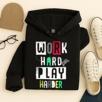 Video Games Work Hard Play Harder Gamer Hoodie