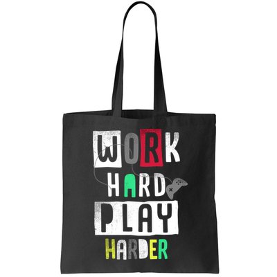 Video Games Work Hard Play Harder Gamer Bag
