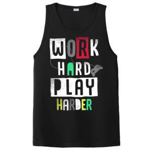 Video Games Work Hard Play Harder Gamer PosiCharge Competitor Tank