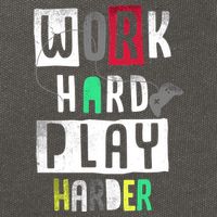 Video Games Work Hard Play Harder Gamer Cotton Canvas Backpack