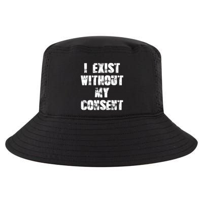 Vintage I Exist Without My Consent Funny Meme Frog Cool Comfort Performance Bucket Hat