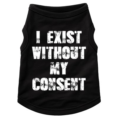 Vintage I Exist Without My Consent Funny Meme Frog Doggie Tank