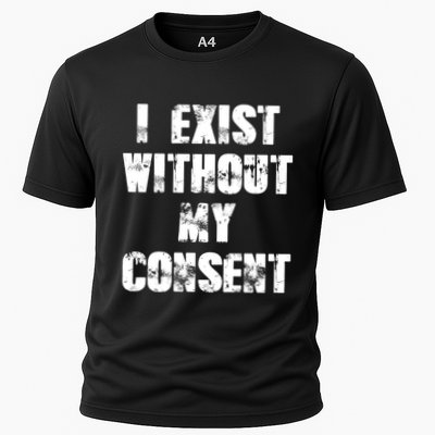 Vintage I Exist Without My Consent Funny Meme Frog Performance Shirt