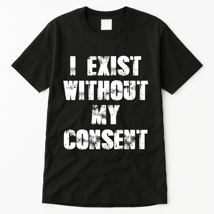 Vintage I Exist Without My Consent Funny Meme Frog Tall T-Shirt