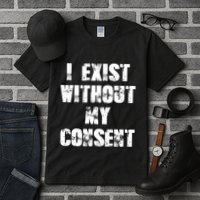 Vintage I Exist Without My Consent Funny Meme Frog Tall T-Shirt