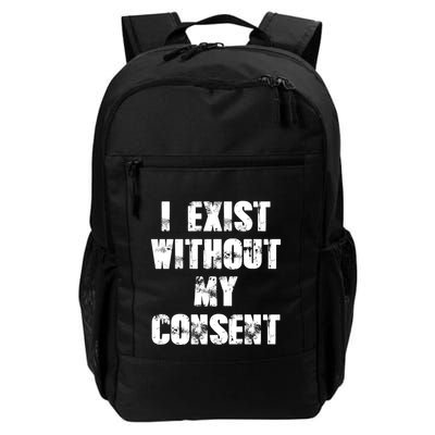 Vintage I Exist Without My Consent Funny Meme Frog Backpack