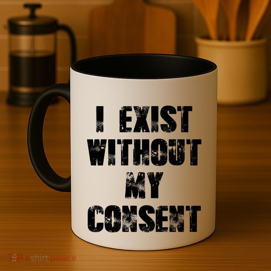 Vintage I Exist Without My Consent Funny Meme Frog Mug