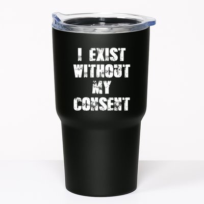 Vintage I Exist Without My Consent Funny Meme Frog Tumbler