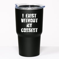 Vintage I Exist Without My Consent Funny Meme Frog Tumbler