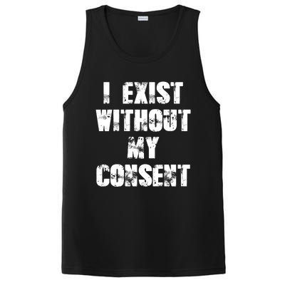 Vintage I Exist Without My Consent Funny Meme Frog PosiCharge Competitor Tank