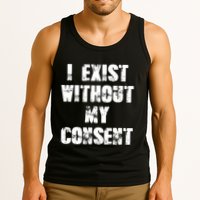 Vintage I Exist Without My Consent Funny Meme Frog Tank Top