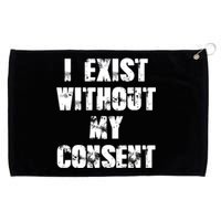 Vintage I Exist Without My Consent Funny Meme Frog Grommeted Golf Towel