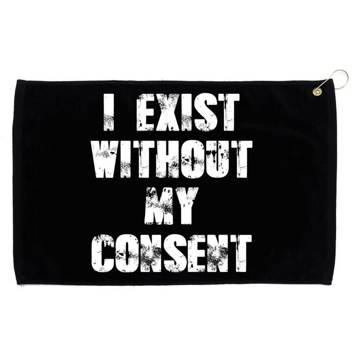 Vintage I Exist Without My Consent Funny Meme Frog Grommeted Golf Towel