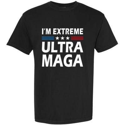 Vintage I'm Extreme Ultra Maga US Flag Trump Supporters Garment-Dyed Heavyweight T-Shirt