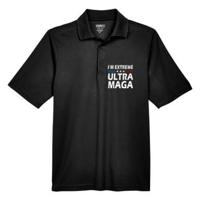 Vintage I'm Extreme Ultra Maga US Flag Trump Supporters Men's Origin Performance Piqué Polo