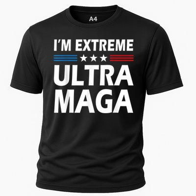 Vintage I'm Extreme Ultra Maga US Flag Trump Supporters Cooling Performance Crew T-Shirt