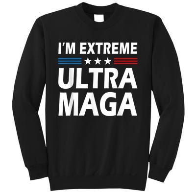 Vintage I'm Extreme Ultra Maga US Flag Trump Supporters Sweatshirt