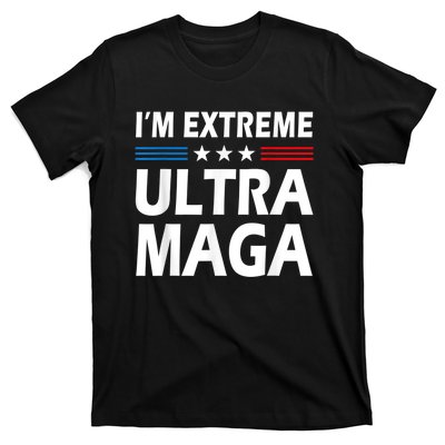 Vintage I'm Extreme Ultra Maga US Flag Trump Supporters T-Shirt