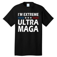 Vintage I'm Extreme Ultra Maga US Flag Trump Supporters Tall T-Shirt