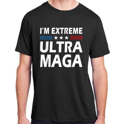 Vintage I'm Extreme Ultra Maga US Flag Trump Supporters Adult ChromaSoft Performance T-Shirt