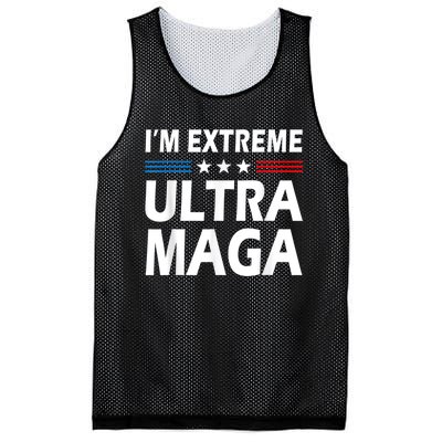 Vintage I'm Extreme Ultra Maga US Flag Trump Supporters Mesh Reversible Basketball Jersey Tank