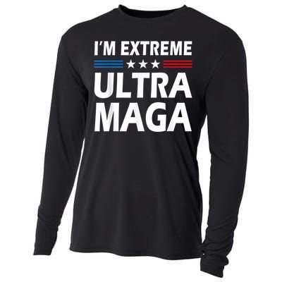 Vintage I'm Extreme Ultra Maga US Flag Trump Supporters Cooling Performance Long Sleeve Crew