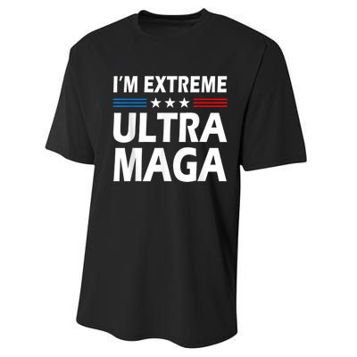 Vintage I'm Extreme Ultra Maga US Flag Trump Supporters Performance Sprint T-Shirt