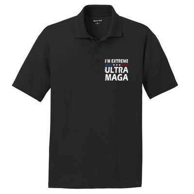 Vintage I'm Extreme Ultra Maga US Flag Trump Supporters PosiCharge RacerMesh Polo