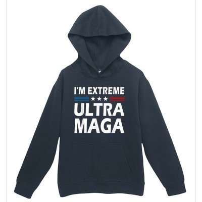 Vintage I'm Extreme Ultra Maga US Flag Trump Supporters Urban Pullover Hoodie