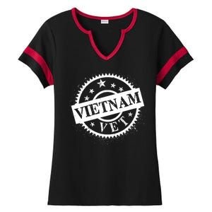 Vietnam Vet Stamp Ladies Halftime Notch Neck Tee