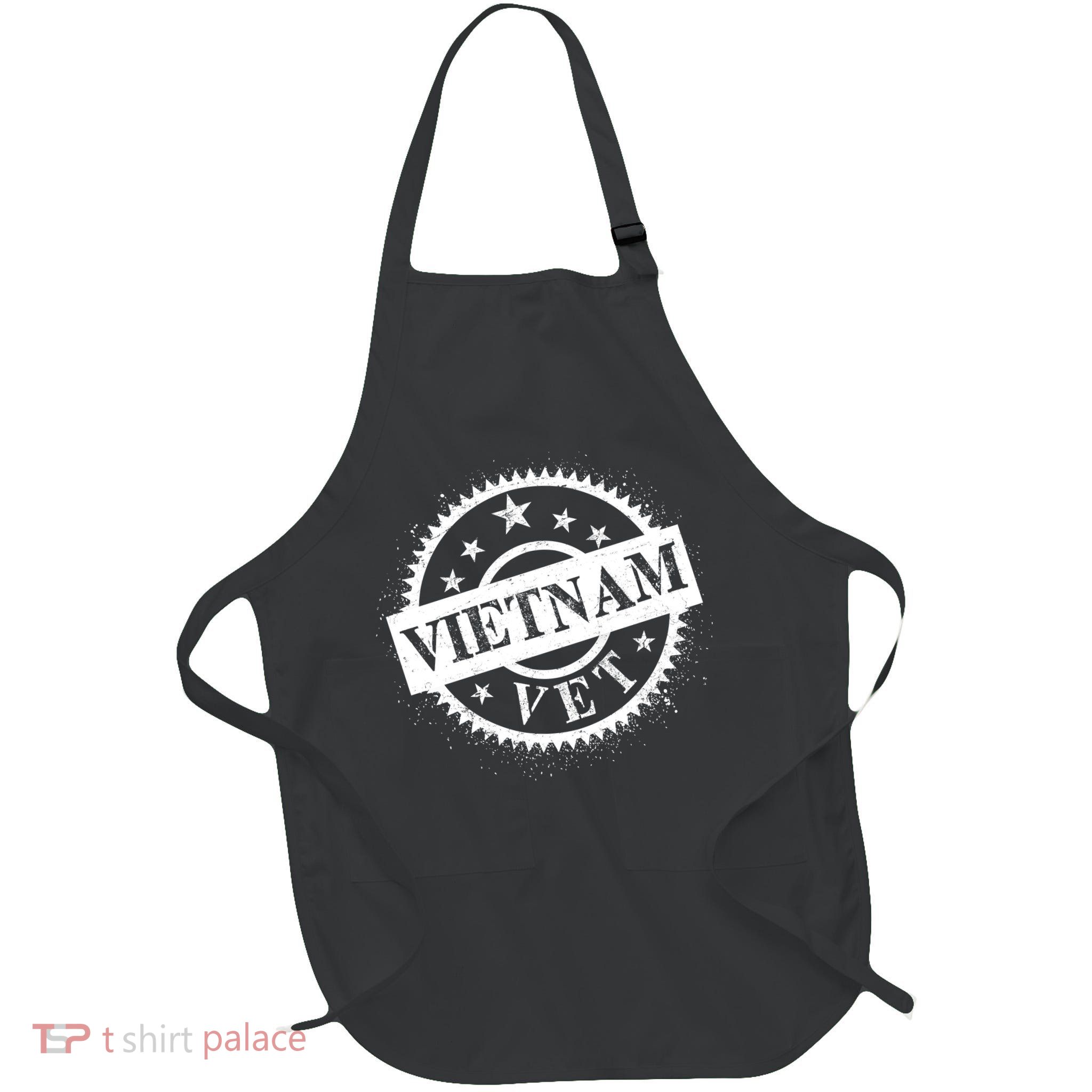 Vietnam Vet Stamp Full-Length Apron With Pockets