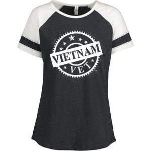 Vietnam Vet Stamp Enza Ladies Jersey Colorblock Tee