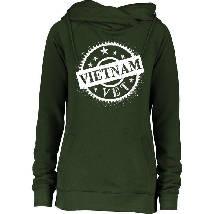 Vietnam Vet Stamp Womens Funnel Neck Pullover Hood