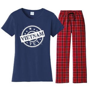 Vietnam Vet Stamp Women's Flannel Pajama Set