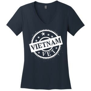 Vietnam Vet Stamp Women's V-Neck T-Shirt