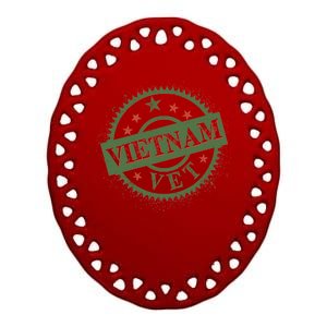 Vietnam Vet Stamp Ceramic Oval Ornament