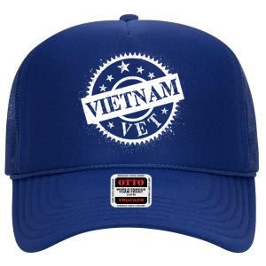 Vietnam Vet Stamp High Crown Mesh Back Trucker Hat