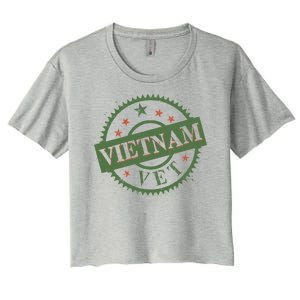 Vietnam Vet Stamp Women's Crop Top Tee