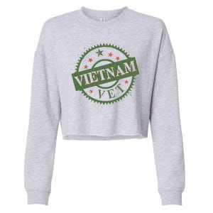 Vietnam Vet Stamp Cropped Pullover Crew