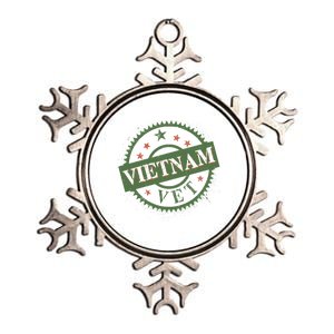 Vietnam Vet Stamp Metallic Star Ornament