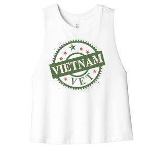 Vietnam Vet Stamp Women's Racerback Cropped Tank