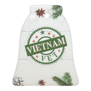 Vietnam Vet Stamp Ceramic Bell Ornament