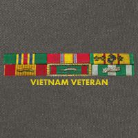 Vietnam Veteran Emblem Cotton Canvas Backpack
