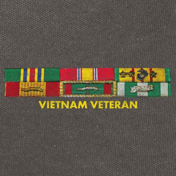 Vietnam Veteran Emblem Cotton Canvas Backpack