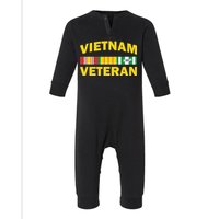 Vietnam Veteran Flag Logo Infant Fleece One Piece