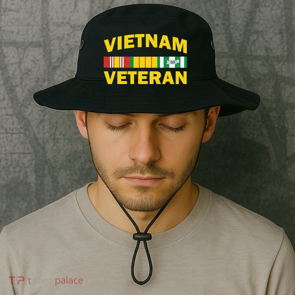 Vietnam Veteran Flag Logo Legacy Cool Fit Booney Bucket Hat