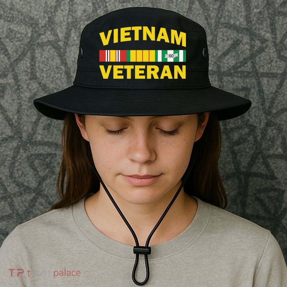 Vietnam Veteran Flag Logo Legacy Cool Fit Booney Bucket Hat